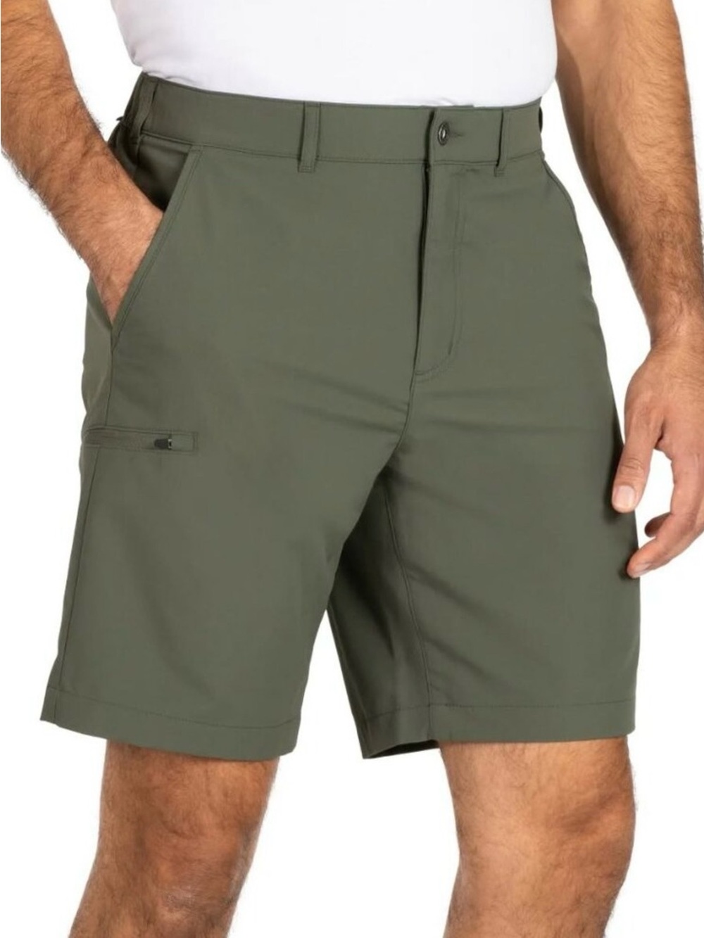 Gerry Weber Men's Olive Green Tech  Hybrid Shorts